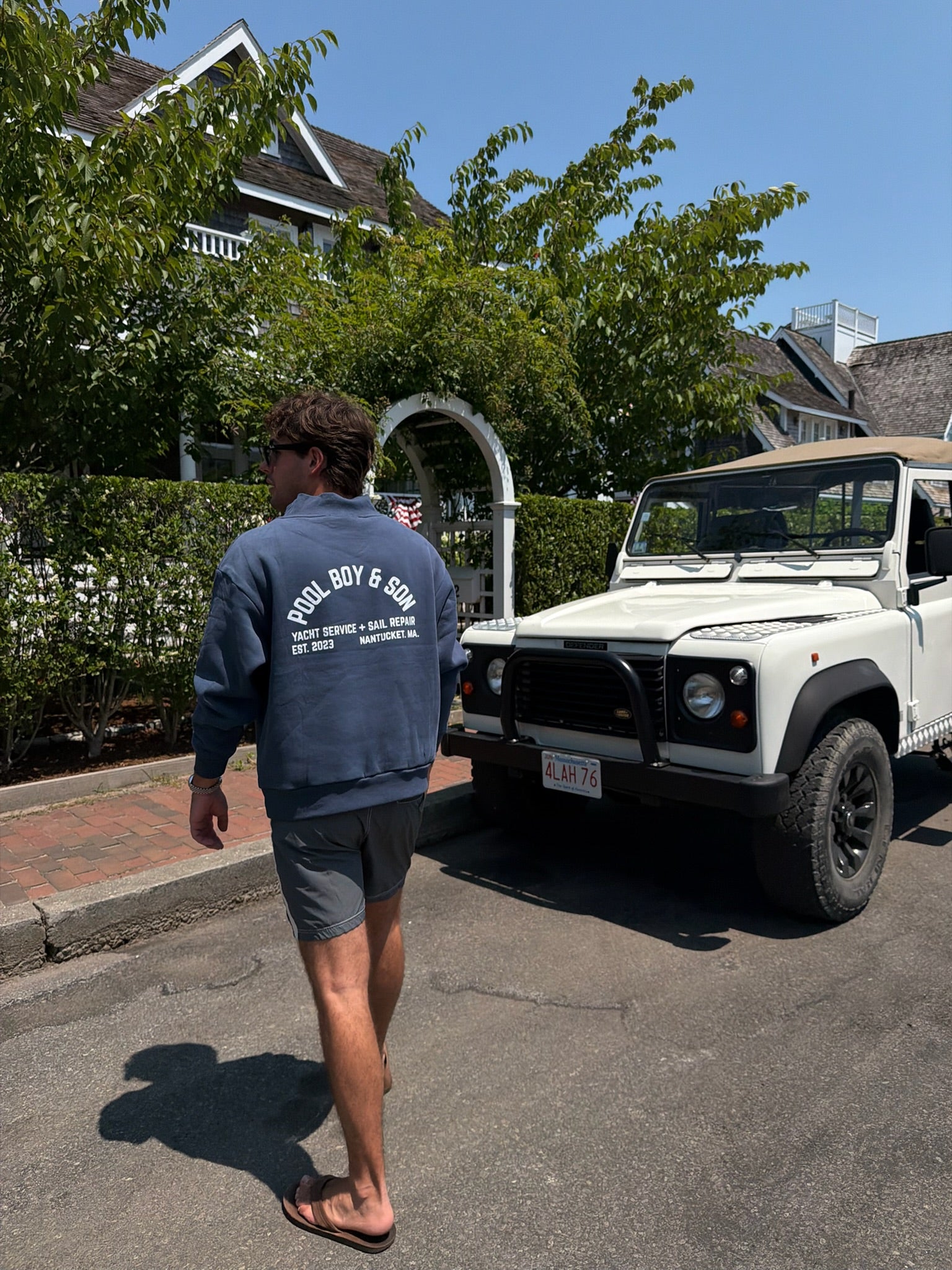Navy Nantucket Mock Neck